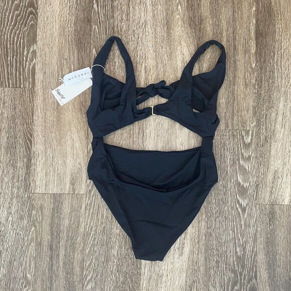 Womens NWT Swim by Lioness Pacsun Black One Piece Swimsuit - L - Picture 5 of 11